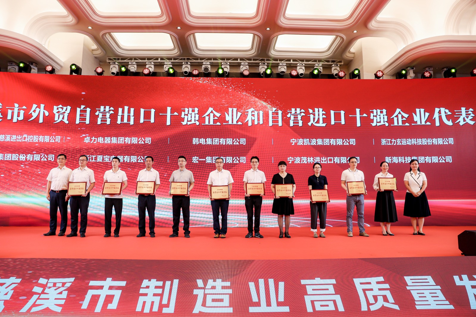 寧波市慈溪進(jìn)出口控股有限公司獲評(píng)慈溪市外貿(mào)自營進(jìn)出口雙十強(qiáng)